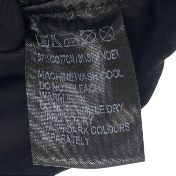 Carmar LA Skirt US 8 Black Mini Deconstructed Raw Hem Back Zipper Double Belt - Picture 5 of 9